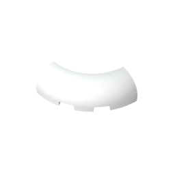 GDS-2189 - Brick Round Corner 3 x 3 x 1 with Bottom Cut Outs [No Studs] [1/4 Arch]