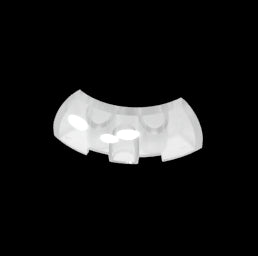 GDS-2189 - Brick Round Corner 3 x 3 x 1 with Bottom Cut Outs [No Studs] [1/4 Arch]
