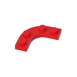 GDS-2191 - Plate Round Corner 3 x 3 with 2 x 2 Round Cutout