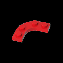 GDS-2191 - Plate Round Corner 3 x 3 with 2 x 2 Round Cutout