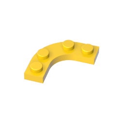 GDS-2191 - Plate Round Corner 3 x 3 with 2 x 2 Round Cutout