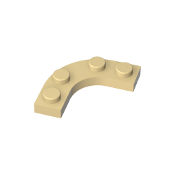 GDS-2191 - Plate Round Corner 3 x 3 with 2 x 2 Round Cutout