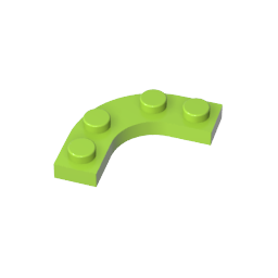 GDS-2191 - Plate Round Corner 3 x 3 with 2 x 2 Round Cutout