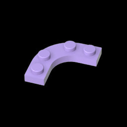GDS-2191 - Plate Round Corner 3 x 3 with 2 x 2 Round Cutout