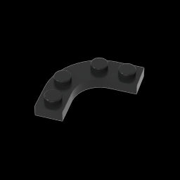 GDS-2191 - Plate Round Corner 3 x 3 with 2 x 2 Round Cutout