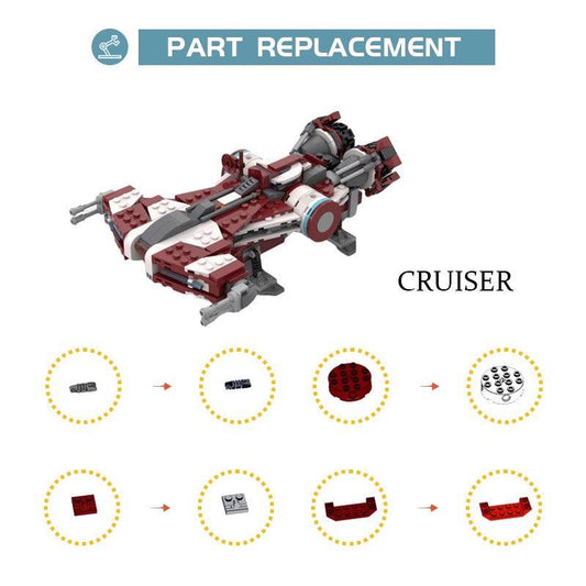 MOC-44378 Midi Jedi Defender-Class Cruiser