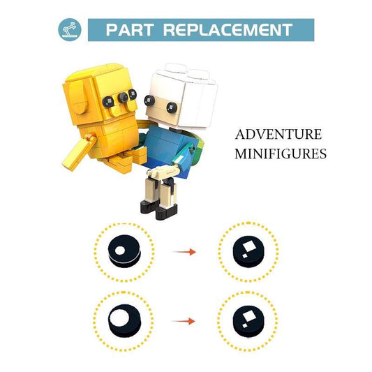 MOC-71483 Adventure Time: Finn & Jake 'Block Head' Figures