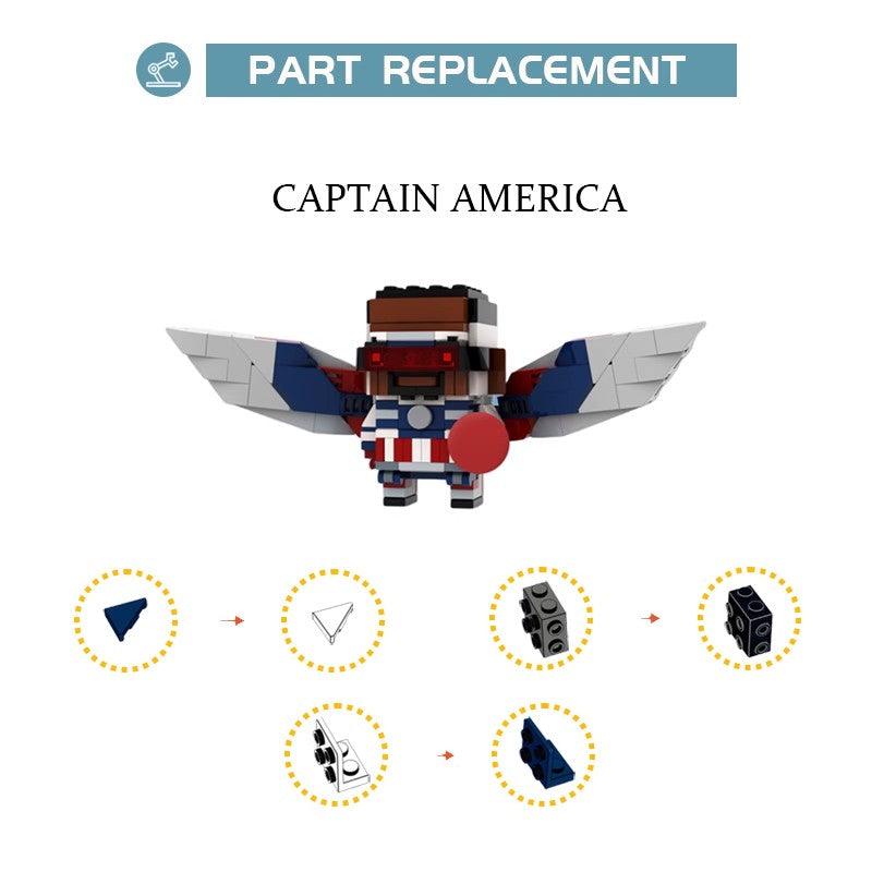 MOC-90817 Captain America (Sam Wilson) BrickHeadz