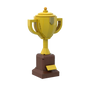 MOC-142969 Large Yellow Trophy and Stand
