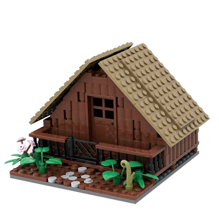 MOC-146915 Wooden House (without interior)– MOC Brick Store