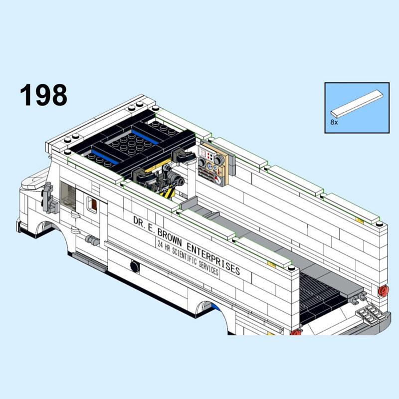 MOC-58775 Time Machine and Doc Brown Van– MOC Brick Store
