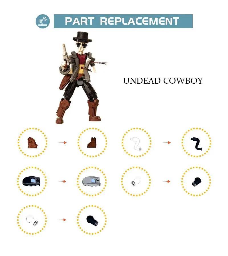MOC-90112 Undead Cowboy– MOC Brick Store