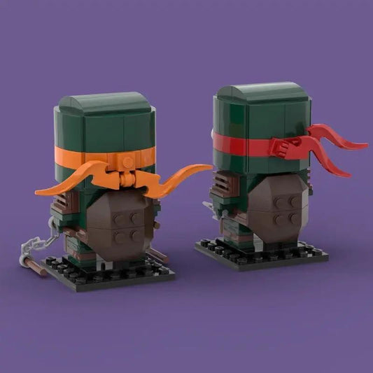 MOC-36259 Teenage Mutant Ninja Turtles Brickheadz and Display Stand