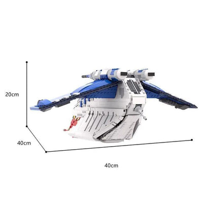 Star Wars Mandalorian Shadow Legion Republic Gunship 501st Army Coruscant Wolfpack Muunilinst MOC-105785 Building Blocks Kids Toy