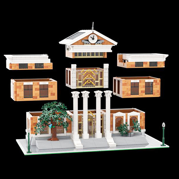 MOC Future City 17 Architecture Building Set - 962 Piece Modular Street Scene For Adults | Designed By Rad0lf, 1:2000 Scale