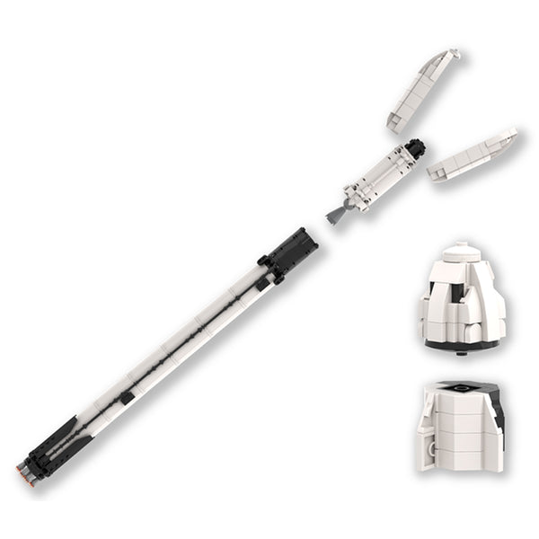 MOC-75438 SpaceX Falcon 9 & Crew Dragon [Saturn V scale]– MOC