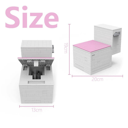 The dark grid toilet in hiding things