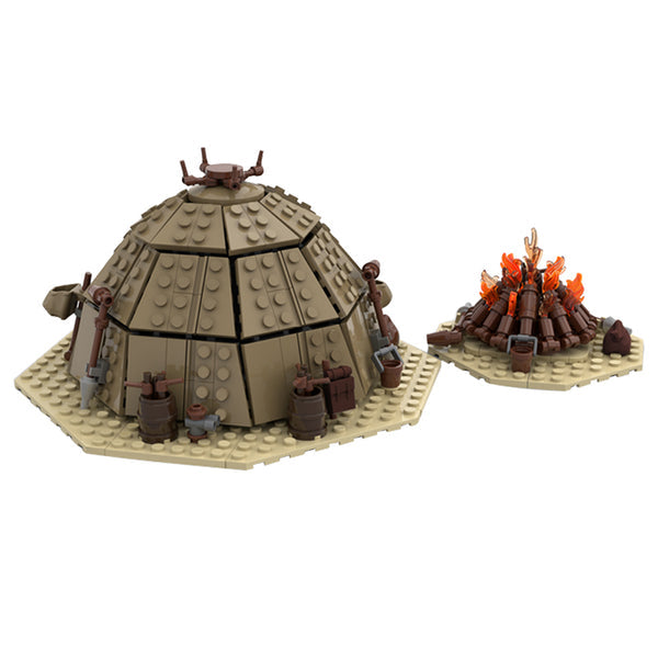 MOC-97196 Tusken Raider Urtya Tent - Campfire/ Village on Tatooine