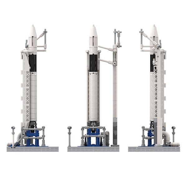 MOC-89466 SpaceX Falcon 1 & Launch Pad [Saturn V scale]– MOC Brick