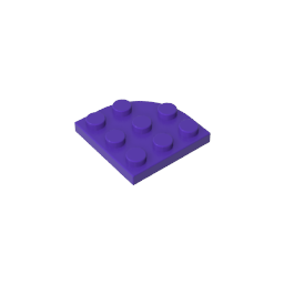 GDS-570 - Plate Round Corner 3 x 3