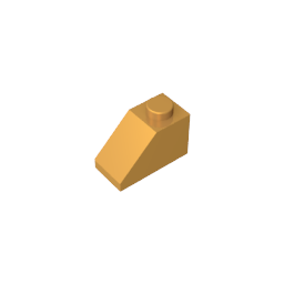 GDS-588 - Slope 45 Degrees 2 x 1 with Bottom Pin