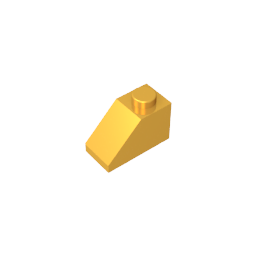 GDS-588 - Slope 45 Degrees 2 x 1 with Bottom Pin