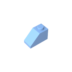 GDS-588 - Slope 45 Degrees 2 x 1 with Bottom Pin