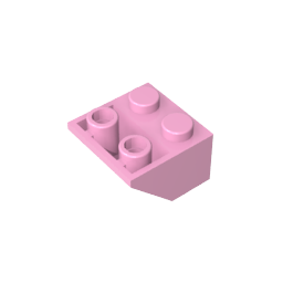 GDS-599 - Slope Inverted 45 Degrees 2 x 2 [Ovoid Bottom Pin, Bar-sized Stud Holes]