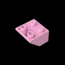 GDS-599 - Slope Inverted 45 Degrees 2 x 2 [Ovoid Bottom Pin, Bar-sized Stud Holes]