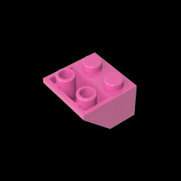 GDS-599 - Slope Inverted 45 Degrees 2 x 2 [Ovoid Bottom Pin, Bar-sized Stud Holes]