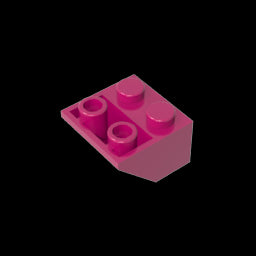 GDS-599 - Slope Inverted 45 Degrees 2 x 2 [Ovoid Bottom Pin, Bar-sized Stud Holes]