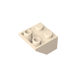 GDS-599 - Slope Inverted 45 Degrees 2 x 2 [Ovoid Bottom Pin, Bar-sized Stud Holes]