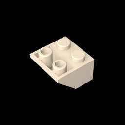 GDS-599 - Slope Inverted 45 Degrees 2 x 2 [Ovoid Bottom Pin, Bar-sized Stud Holes]