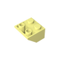 GDS-599 - Slope Inverted 45 Degrees 2 x 2 [Ovoid Bottom Pin, Bar-sized Stud Holes]