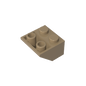 GDS-599 - Slope Inverted 45 Degrees 2 x 2 [Ovoid Bottom Pin, Bar-sized Stud Holes]