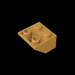 GDS-599 - Slope Inverted 45 Degrees 2 x 2 [Ovoid Bottom Pin, Bar-sized Stud Holes]