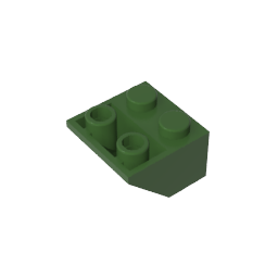 GDS-599 - Slope Inverted 45 Degrees 2 x 2 [Ovoid Bottom Pin, Bar-sized Stud Holes]