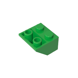 GDS-599 - Slope Inverted 45 Degrees 2 x 2 [Ovoid Bottom Pin, Bar-sized Stud Holes]