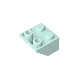 GDS-599 - Slope Inverted 45 Degrees 2 x 2 [Ovoid Bottom Pin, Bar-sized Stud Holes]