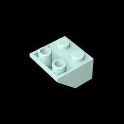 GDS-599 - Slope Inverted 45 Degrees 2 x 2 [Ovoid Bottom Pin, Bar-sized Stud Holes]