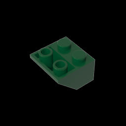 GDS-599 - Slope Inverted 45 Degrees 2 x 2 [Ovoid Bottom Pin, Bar-sized Stud Holes]