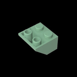 GDS-599 - Slope Inverted 45 Degrees 2 x 2 [Ovoid Bottom Pin, Bar-sized Stud Holes]