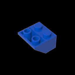 GDS-599 - Slope Inverted 45 Degrees 2 x 2 [Ovoid Bottom Pin, Bar-sized Stud Holes]