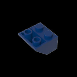 GDS-599 - Slope Inverted 45 Degrees 2 x 2 [Ovoid Bottom Pin, Bar-sized Stud Holes]