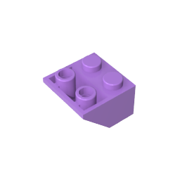 GDS-599 - Slope Inverted 45 Degrees 2 x 2 [Ovoid Bottom Pin, Bar-sized Stud Holes]