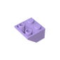GDS-599 - Slope Inverted 45 Degrees 2 x 2 [Ovoid Bottom Pin, Bar-sized Stud Holes]