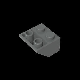 GDS-599 - Slope Inverted 45 Degrees 2 x 2 [Ovoid Bottom Pin, Bar-sized Stud Holes]
