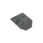 GDS-599 - Slope Inverted 45 Degrees 2 x 2 [Ovoid Bottom Pin, Bar-sized Stud Holes]