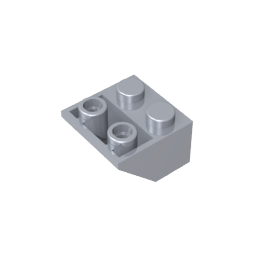 GDS-599 - Slope Inverted 45 Degrees 2 x 2 [Ovoid Bottom Pin, Bar-sized Stud Holes]