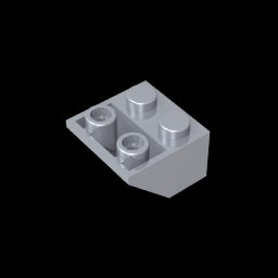 GDS-599 - Slope Inverted 45 Degrees 2 x 2 [Ovoid Bottom Pin, Bar-sized Stud Holes]